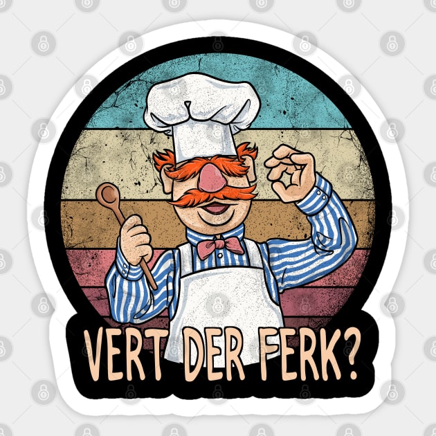 the swedish chef Sticker by opoyostudio